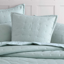 Ascot Waffle Cotton-Blend European Standard Pillow Sham